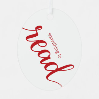 Something To Read Red Reusable Gift Tag Ornament