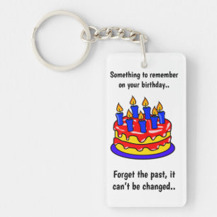 Something to remember, funny birthday keychain