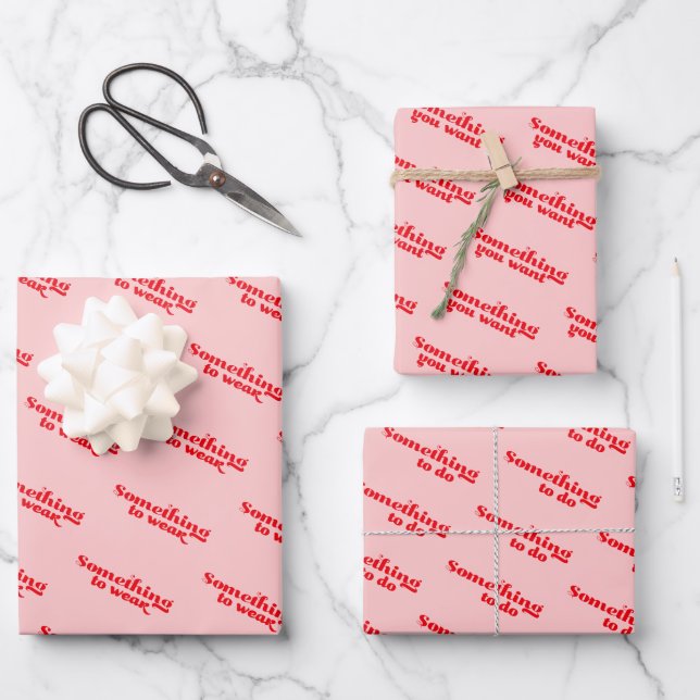 Something... wear, want, do wrapping paper sheet (Front)