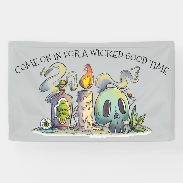 Something Wicked Halloween Party Banner (Horizontal)