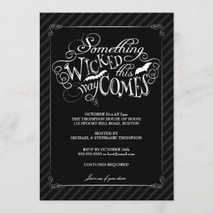 Something Wicked Happy Halloween Party Invitation