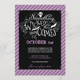 Something Wicked Happy Halloween Party Invitation