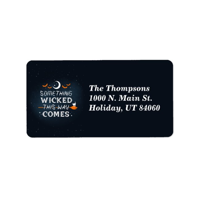 Something Wicked This Way Comes Return Address Label (Front)