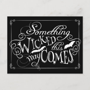Something Wicked This Way Comes Spooky Postcard