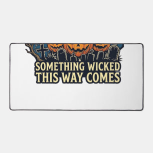 Something Wicked Way Comes Witch Halloween Pumpkin Desk Mat
