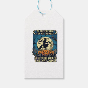 Something Wicked Way Comes Witch Halloween Pumpkin Gift Tags