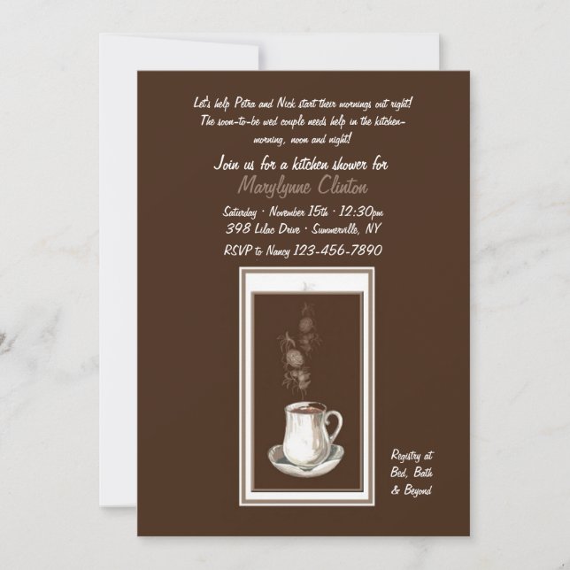 Something's Brewing Shower Invitation (Front)