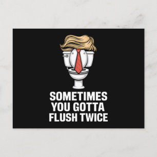 Sometime You Gotta Flush Twice Postcard