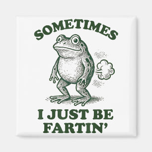 Sometimes I Just Be Fartin' Funny Frog  Magnet