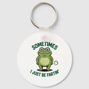 Sometimes I Just Be Farting Frog Christmas Funny F Keychain