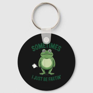 Sometimes I Just Be Farting Frog Christmas Funny F Keychain