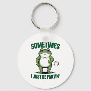 Sometimes I Just Be Farting Frog Christmas Funny F Keychain