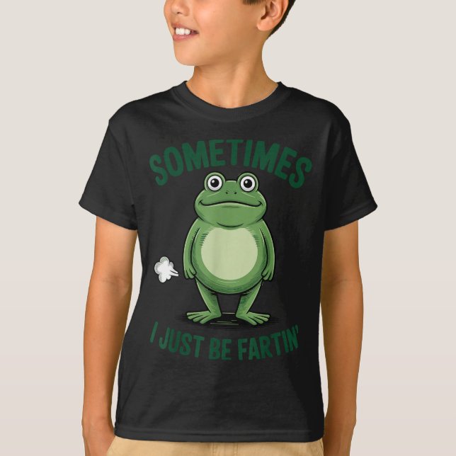 Sometimes I Just Be Farting Frog Christmas Funny F T-Shirt (Front)