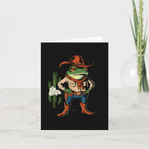 Sometimes I Just Be Farting Funny Cowboy Frog  Card