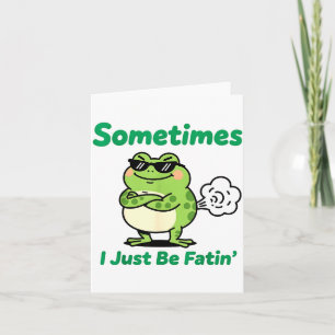 Sometimes I Just Be Farting Funny Vintage Frog Gra Card
