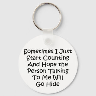 Sometimes I Just Start Counting Keychain