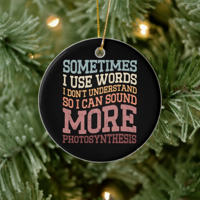 Sometimes I Use Words I Don't Understand Funny Ceramic Ornament (Tree)