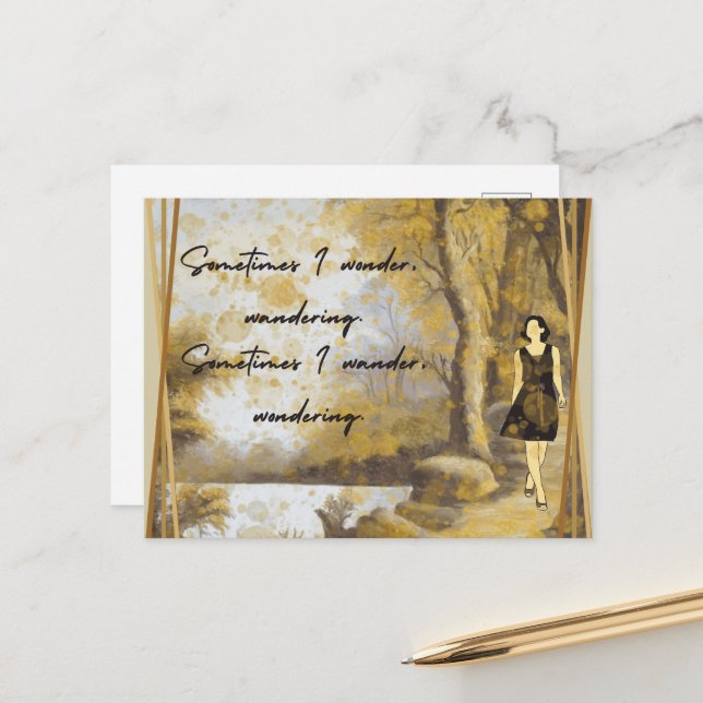 Sometimes I Wonder Postcard (Front/Back In Situ)