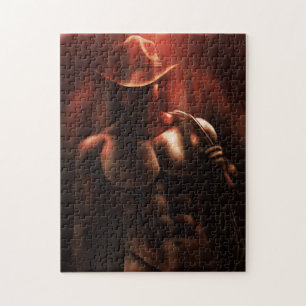 Sometimes It's Hell - Cowboy Jigsaw Puzzle