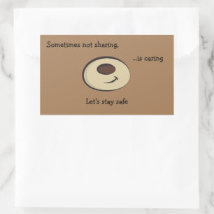 Sometimes not sharing, is caring brown bear smile sticker
