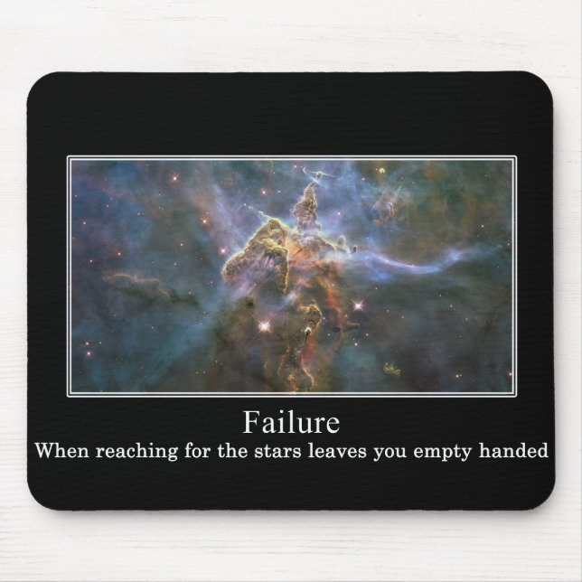 Sometimes reaching for the stars leaves you empty mouse pad (Front)