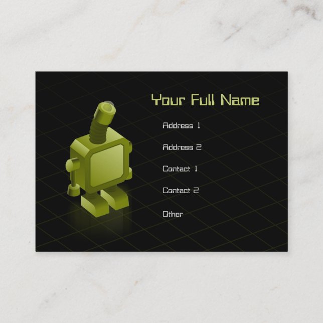 Sometimes Robots Get Sad Profile Card Template (Front)