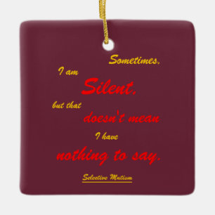 Sometimes Silent Metal Ornament