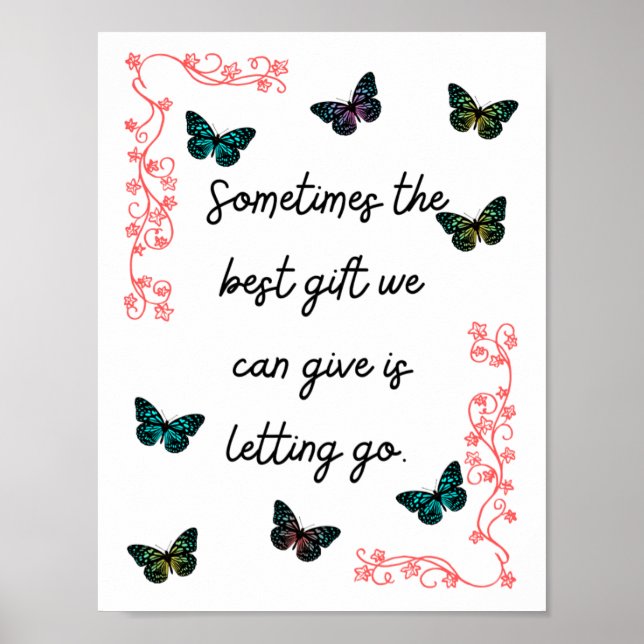 Sometimes the best gift we can give is letting go. poster (Front)