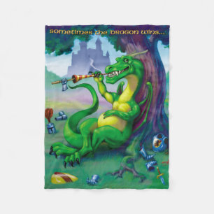 Sometimes the Dragon Wins Fleece Blanket