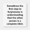 Sometimes the First Step