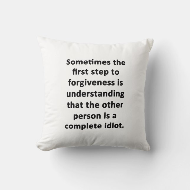 Sometimes the First Step Throw Pillow (Front)