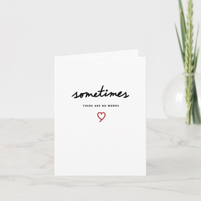 Sometimes There Are No Words Card (Front)