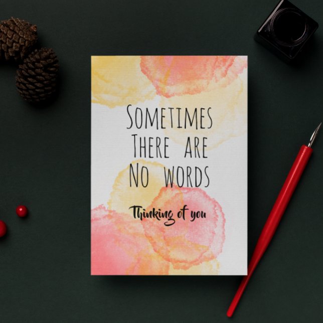 Sometimes There Are No Words Sympathy Postcard (Creator Uploaded)