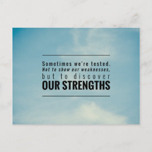 Sometimes We Are Tested Postcard