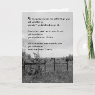 Sometimes We're Not Even Friends...Relationships Card