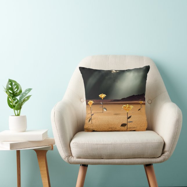 Somewhere No. 3 Throw Pillow (Chair)