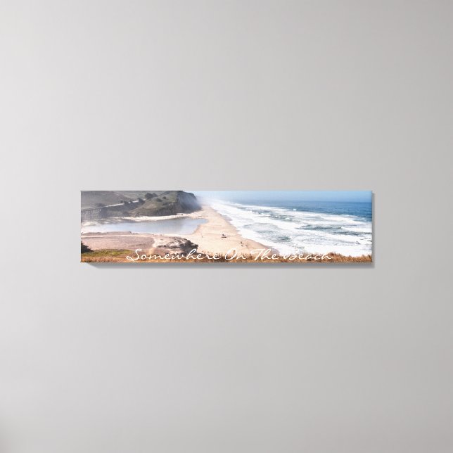Somewhere On The Beach Stretched Canvas Art (Front)