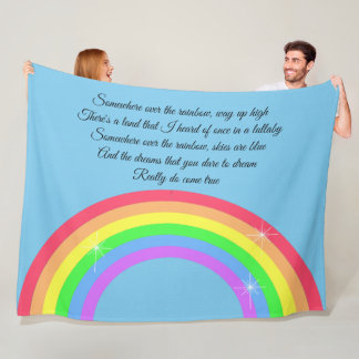 Somewhere Over The Rainbow Fleece Blanket