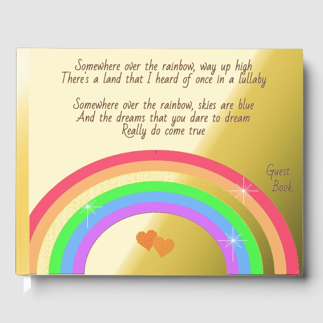 Somewhere Over the Rainbow Guest Book (Front)
