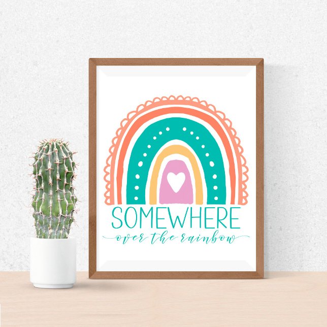 Somewhere Over The Rainbow Modern Chic Colourful  Poster (Creator Uploaded)