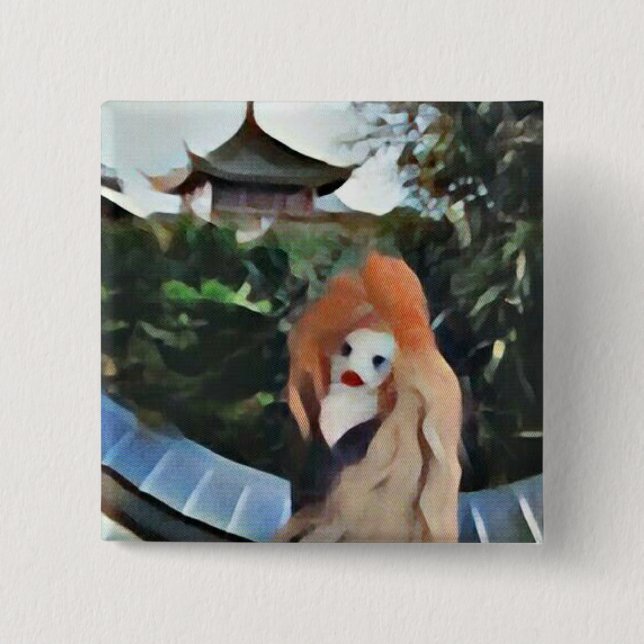 Somewhere Pixie 2 Inch Square Button (Front)