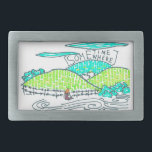 Somewhere / Sometime drawing cartoon dream Belt Buckle<br><div class="desc">Is grass really greener on the other side? Who can decide which side you are on?</div>
