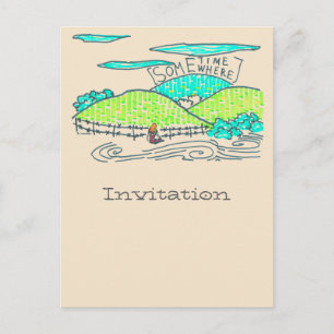 Somewhere / Sometime Invitation Postcard