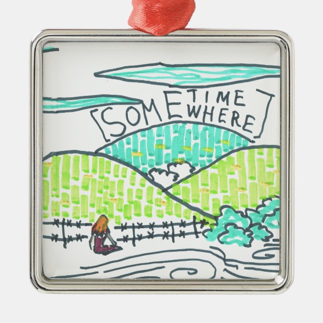 Somewhere / Sometime Metal Ornament (Front)