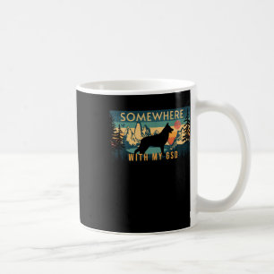Somewhere With My Gsd German Shepherd Vintage Stic Coffee Mug