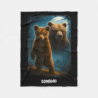 Somiedo Bear Funny Animal Lover Bear Fleece Blanket