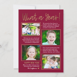 Sommaire de l'année Couleur modifiable Carte photo