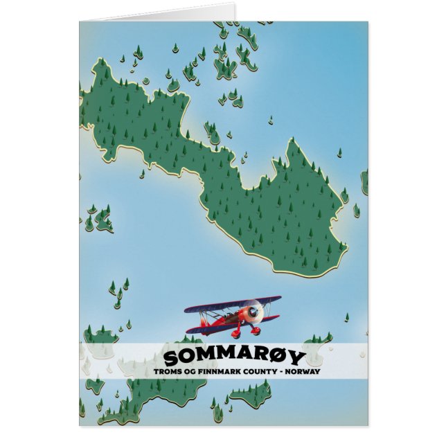 Sommarøy Norway travel poster map (Front)