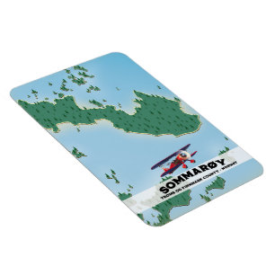 Sommarøy Norway travel poster map Magnet