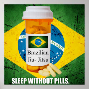 Sommeil de BJJ sans grande affiche de pilules